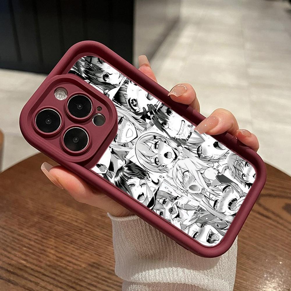 LZ1 Anime Girl Cartoon Japan Cute Drool Faces Silicone Phone Case for Xiaomi 11 Lite 14T Redmi 14C A3 Note 12 11 9 13 Pro Plus Shockproof Back Cover