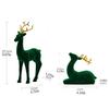 Christmas Reindeer Figurines 2Pcs Flocking Deer Statue Tabletop Decor for Living Room Home Office Holiday Party Christmas Decor