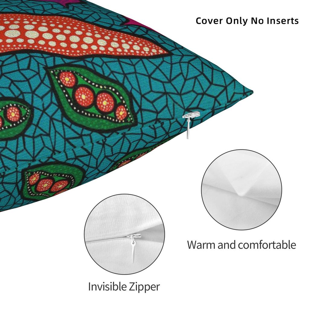 Yayoi Kusama Anime Square Pillow Cases Polka Pop Aesthetic Cushion Covers Funny Zipper Decorative Pillowcase for Home 4040cm