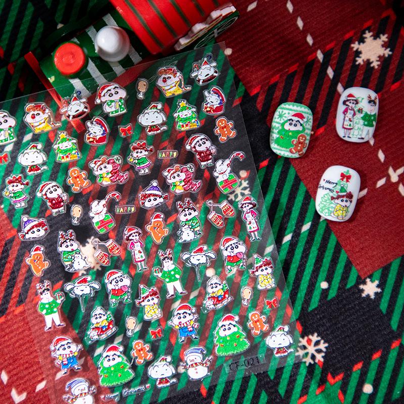 Cyansea Hello Kitty Christmas Stickers - Cartoon Snowman & Snowflake Decor