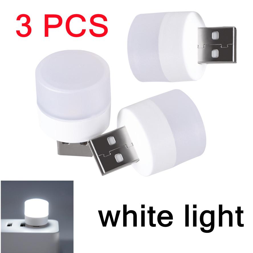 3 PCS USB LED Light Usb Lamp Eye Protection Reading Light Computer Reading Lamp Mobile Power Charging Book Lamps Night Light