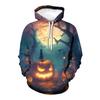 Novelty Halloween Pumpkin Graphic Hoodie Men 3D Printed Skull Sweatshirt Casual Long Sleeve Pullovers Tops Autumn Casual Hoodies