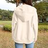 Women's Fashion Casual Solid Color Sweatshirt Autumn/Winter Long Sleeve Pocket Cardigan Jacket Zipper Hoodie Coat