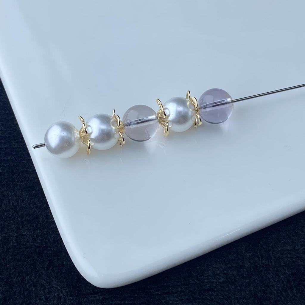 Five-Petal Flower Calyx Crystal Beads for DIY Jewelry and Accessories