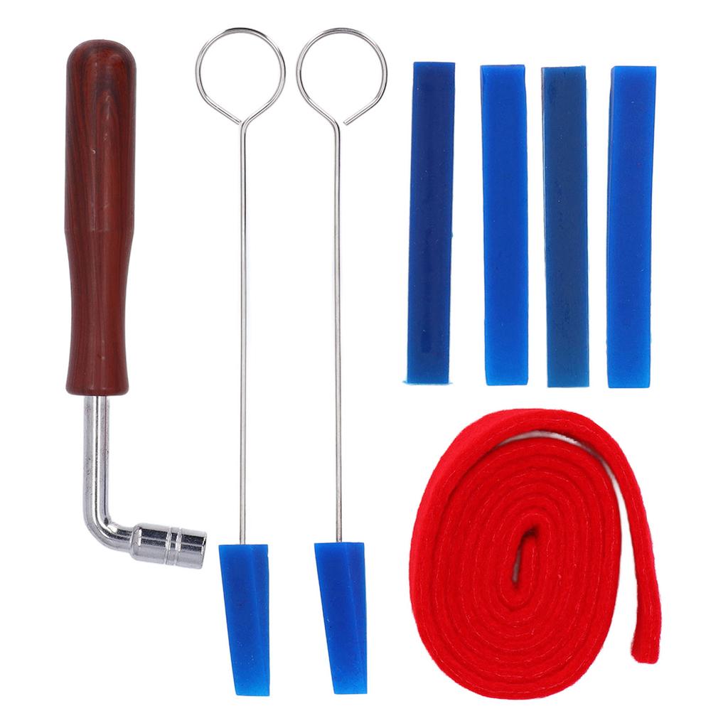 8PCS Set Professional Piano Tuner Kit Universal Piano Tuner Hammer Mute Kit for Students