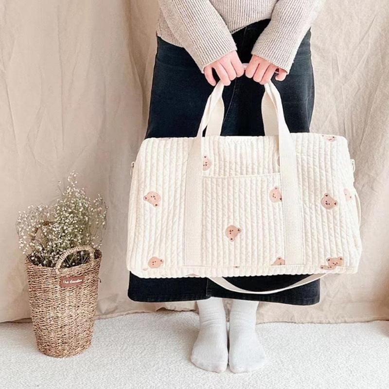 Travel Embroidery Bag Maternity Bag Large Capacity Pregnant Mother Padded Bag Home Toiletries Luggage Bag Storage Tote