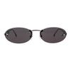 Fendi Logo Oval Sunglasses Women sunglasses Silver FE4075US12A
