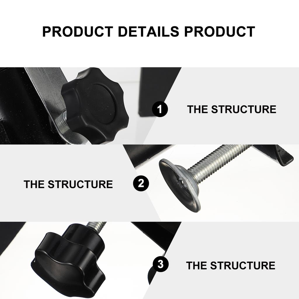 Suporte para Guarda-sol Fixador de Praia Cremalheira Grampo para Varanda Deck Metal Pátio Suporte Externo Peças Pátio Clipe Fixo Preto