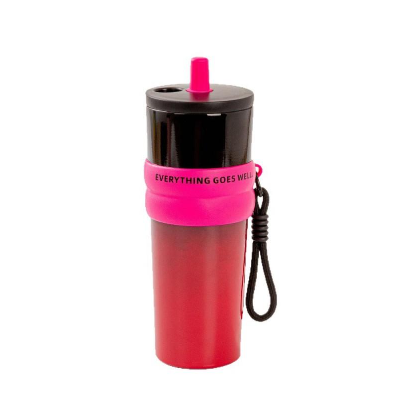 Large Capacity Insulated Stainless Steel Tumbler With Handle Straw Lid 700-710ml Car Office Travel