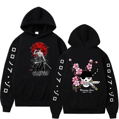 Japanische Anime One Piece Ruffy Roronoa Zoro Sanji Harajuku Hoodies Unisex Damen Casual Fashion Unisex Hoody Sweatshirt Male Top