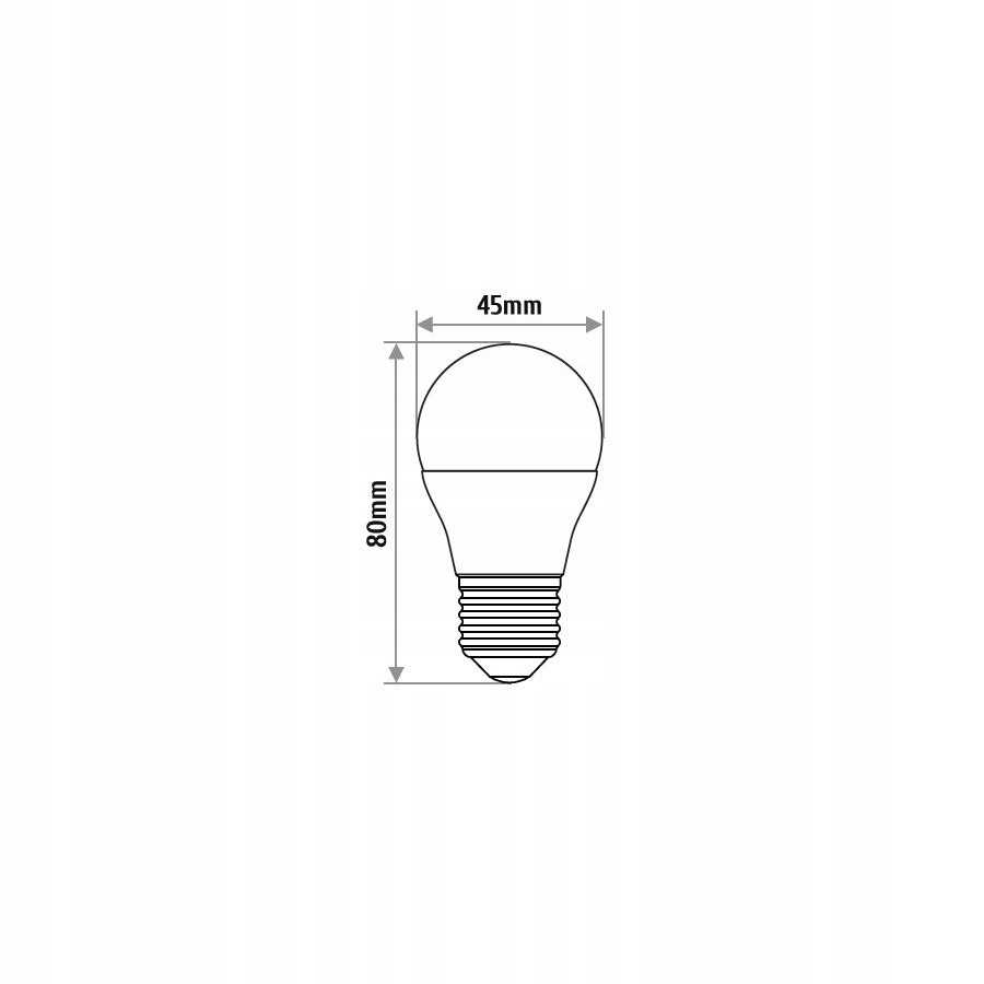 Lampa Led G45 E27 5W 3000K 380Lm Czuj Zmierzchu