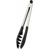 Suncraft Veggie Tongs, Mixing, Stir-frying, and Serving, Black, WW-209, Kitchen Tool for Working Women, Size: 31.2cm (L) X 4cm (W) X 3.5cm (H).
