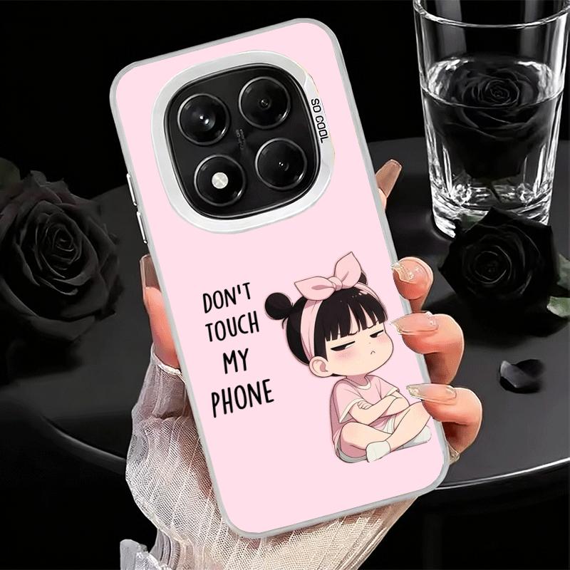 

Смешной противоударный чехол для телефона Xiaomi Redmi Note 15 14 13 12 Pro Plus 11 11S 11T 5G с надписью Не трогай мой телефон Защита от падений Веселый Redmi Note 11T 5G