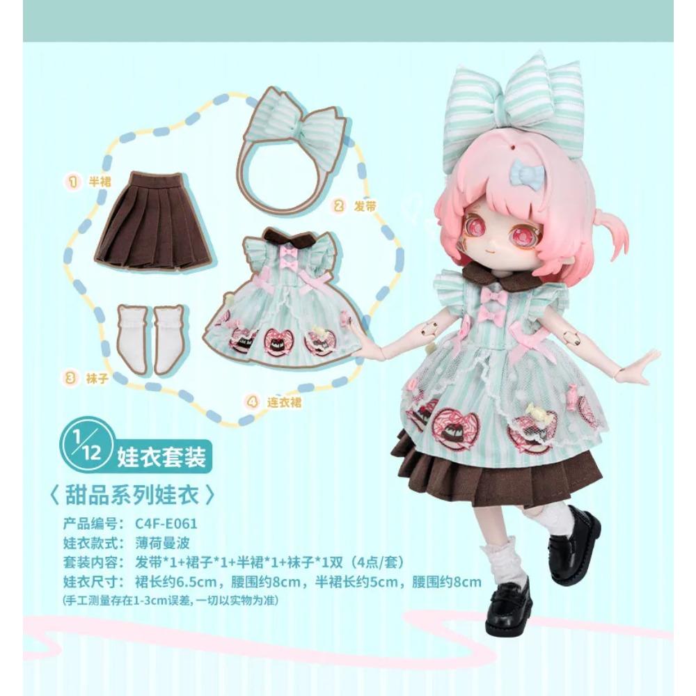 Bonnie 1/12 Bjd Puppen Kleidung Ob11 Süßes Date 23 24 Valentinstag Edition Kürbismädchen DIY Anziehfigur Kinder Niedliches Spielzeug