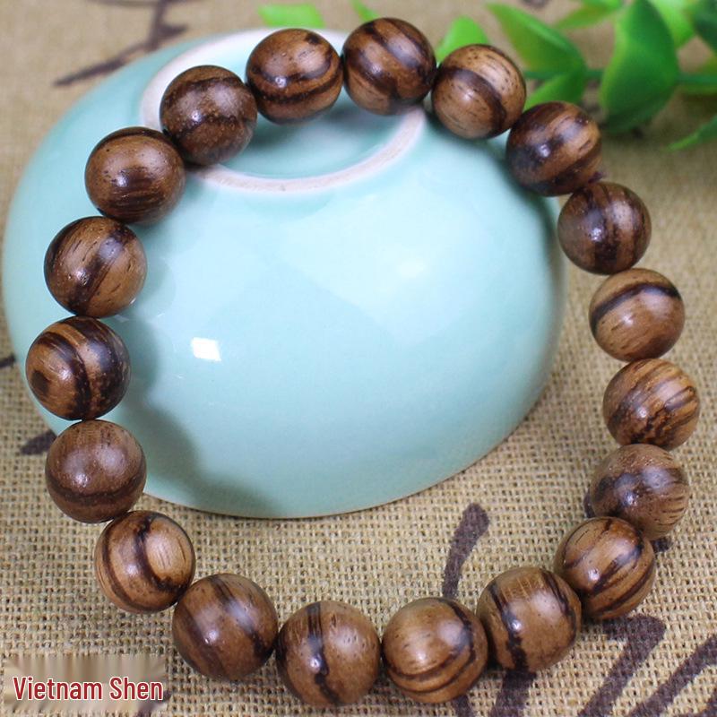 Sandalwood 10MM Single Loop Bracelets - Unisex Buddhist Beads Rosary Jewelry