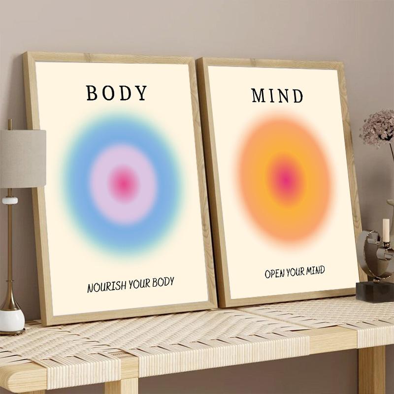 Aperture Halo Colour Print Wall Art Nordic Minimalist Pink Purple Halo Canvas Painting Living Room Poster Home Decoration