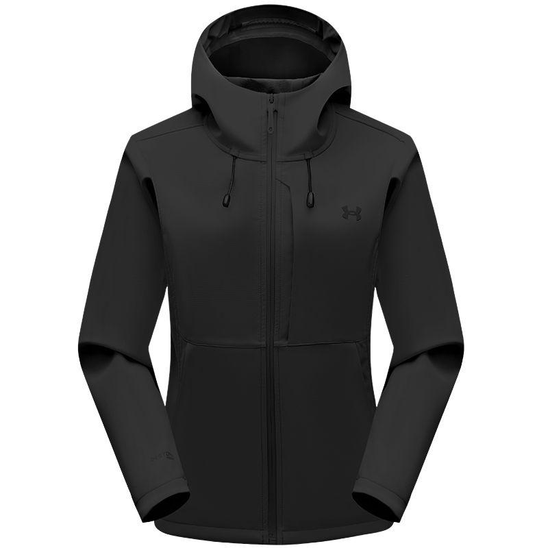 

Under Armour Windproof Warm Breathable Hooded Softshell Jacket Women Jackets Twilight-Black 14422257-0020 XL