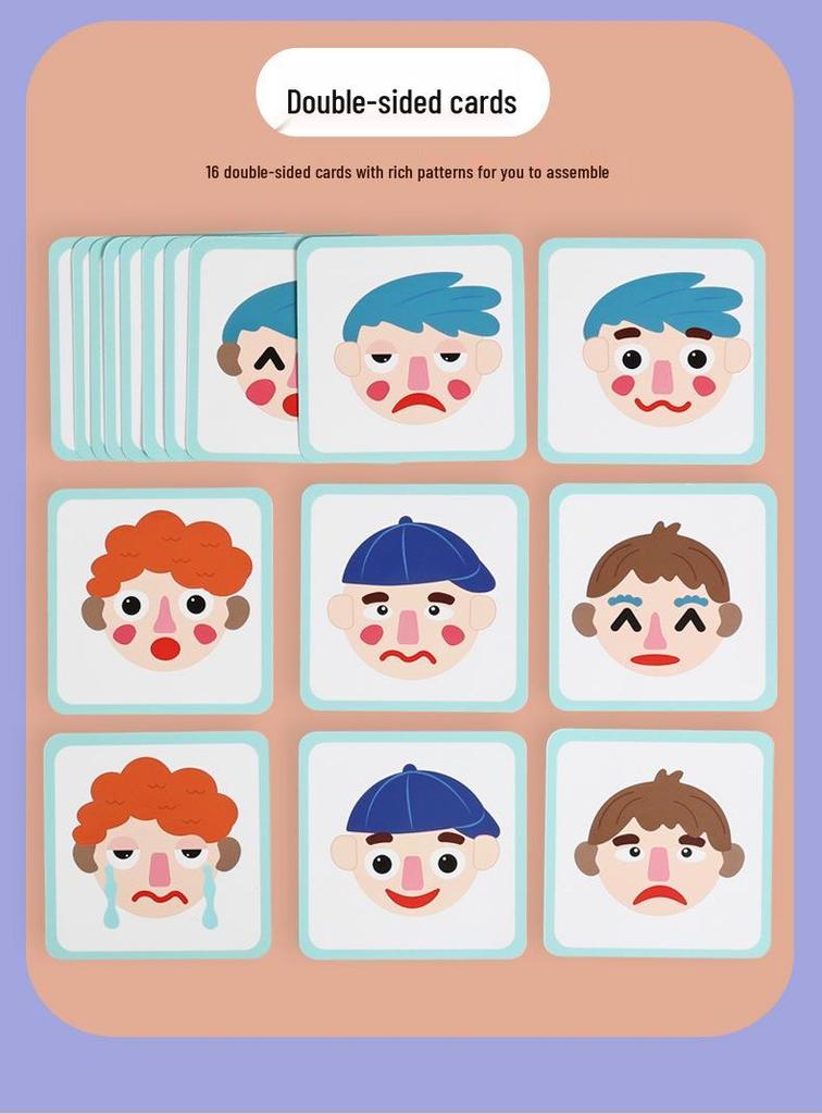 Felt Emoji Stickers for Kids: Emotion Expression DIY Toys, Educational Puzzle Game for Ages 2-5