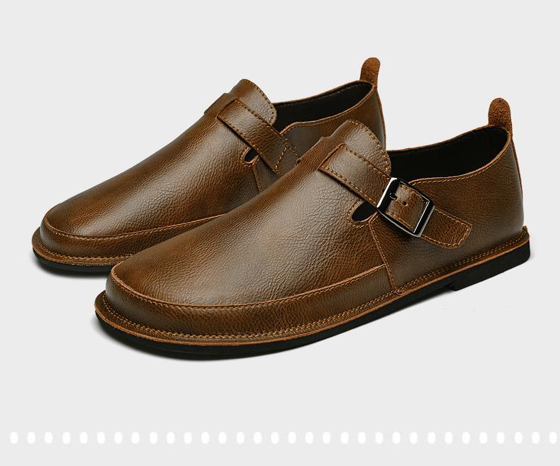 Fashion Trend Man Slip on Shoes Classic Men Summer Loafers Simple Elegantes Driving Shoes Moccasins Genuine Leather Casual Flats
