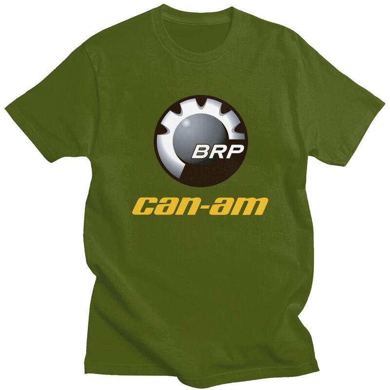 Custom BRP ATV Can Am Logo T Shirt for Men Pure Cotton Tshirt Fashion Tee Short Sleeves Tshirts Loose Fit Clothing