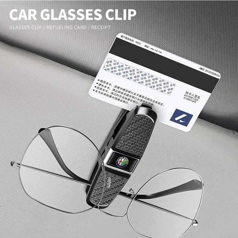 Car Stickers For Alfa Romeo Car Sunglasses Frame Carbon Fiber Bills Glasses Clip for Alfa Romeo Spider Giulia Giulietta 147 156