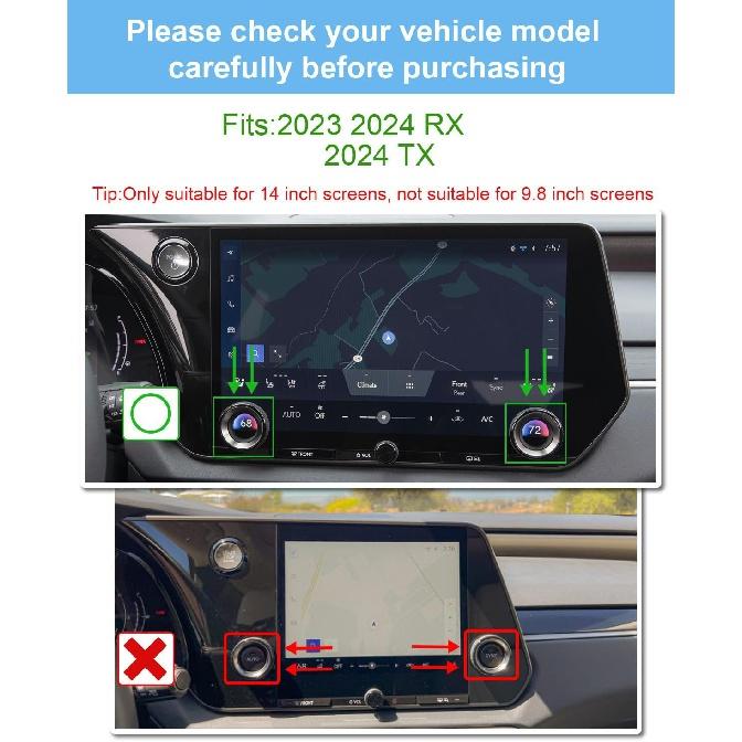 14"; RX350&;Ochranná fólie do auta TX350 pro rok 2023 2024 Lexus RX350/RX350h/RX500h &; 2024 TX350/TX500h Příslušenství Dotykový displej GPS navigace