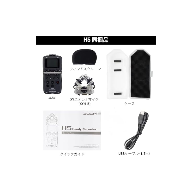 ZOOM H5 Handy Recorder, Interchangeable Microphone, 4-Track Recording, ASMR
