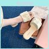 Summer Flat Slippers For Women Pu Casual Footwear With Rubber Sole For Daily Use