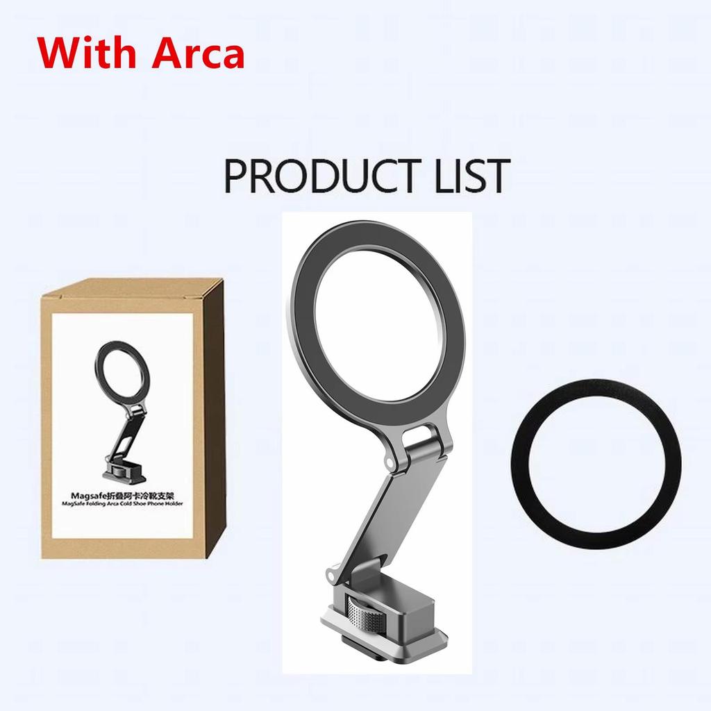 Aluminum Magnetic Phone Mount Quick Release Arca-Swiss Phone Holder for iPhone 15 14 13 12 Pro Max Magsafe Phone Camera Monitor 7