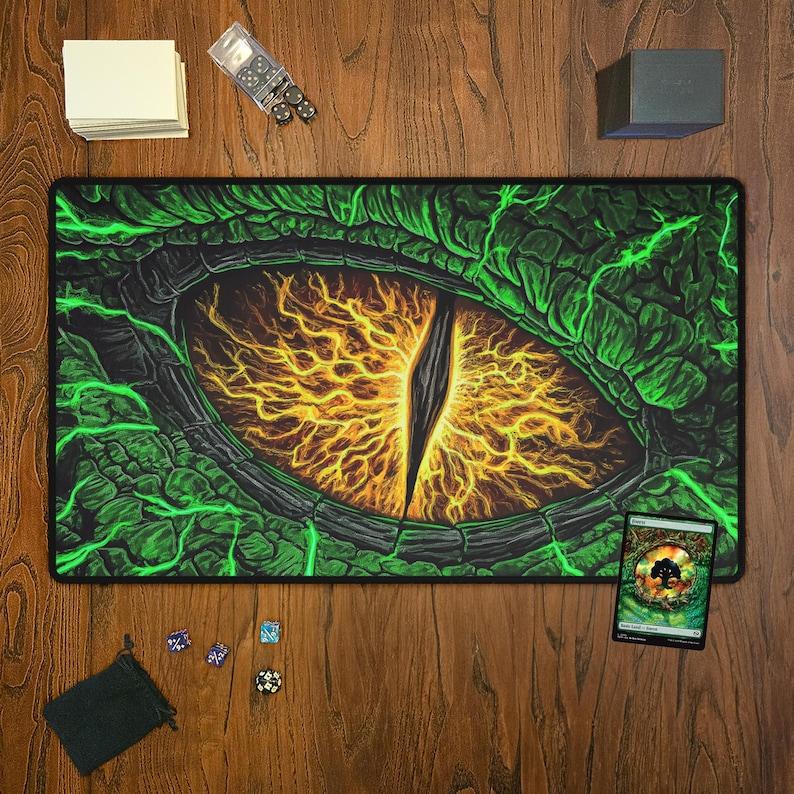 xcm Flying Dragon Eye Design TCG MTG Trading Card Game Pad Anti slip and Washable Lock Edge Suitable for Magic Party