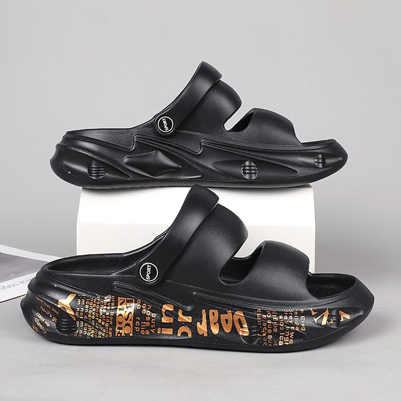 

2025 Men s Sandals,Classic Slippers,Thick-Sole Slippers, Comfortable and Lightweight Sandal,Fit for Home and Outdoor 36-37 чёрный