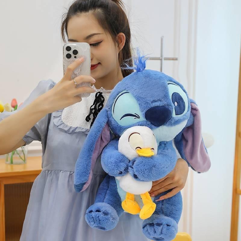 Entzückendes Stitch Plüschtier mit Ente Weiche PP-Baumwolle Gefüllte Puppe Für Kinder Und Freundinnen Geburtstagsgeschenke