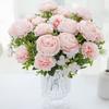 1 Pc 5 forks Bulbous chrysanthemum peony for christmas accessory home Floral Arrangement wedding bouquet decor artificial flower