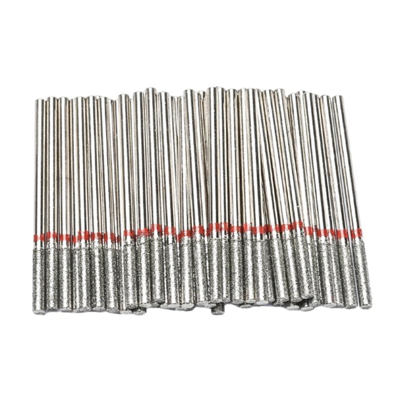 50Pcs Diamond Milling Cutter For Manicure Electric Nail Drill Bits Accessory Pedicure Machine Nail File Gel Remover Tool