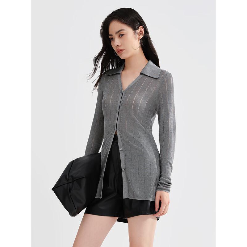 PEACEBIRD Women's V-Neck Knit Cardigan Shirt Top