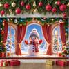 Winter Banner Snowy Landscape Christmas Decoration Banner Holiday Decoration Banner Red Curtain Design For Home Decoration