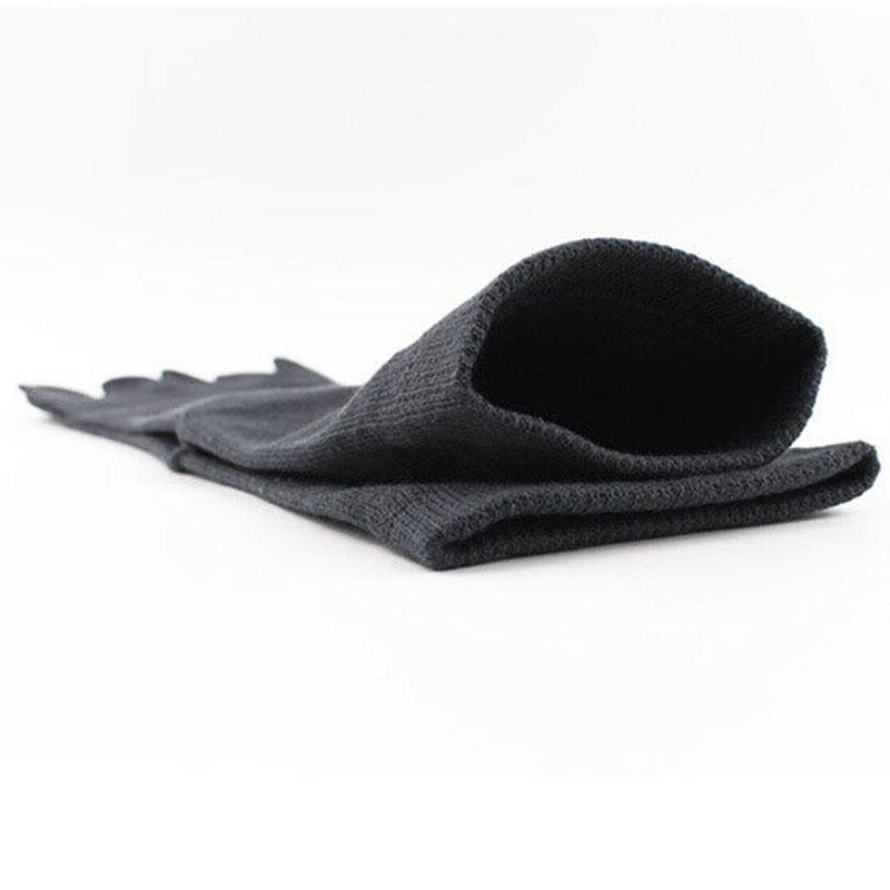 3 Pairs Men'S Business Dress Socks With Toes Solid Black White Comfortable Knitted Cotton Toe Sock High Quality 5 Finger Hosiery