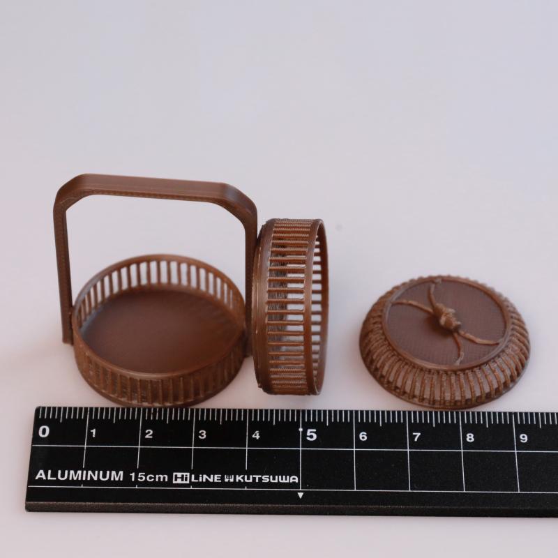 

Dollhouse Imitation Bamboo Mini Antique Style Chinese Round Food Basket Accessories Dollshouse Miniature Ornaments