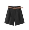 Women's High Waist Shorts Wide Leg Bermuda Shorts Loose Fit Solid Color Commuter Casual Summer Work Short Pants