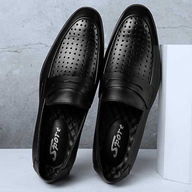 Fashion Outdoor All-match Mens Loafers Male Comfortable Dress Shoe 2024 New Arrival Men Casual Shoes Genuine Leather Male Business Shoes
