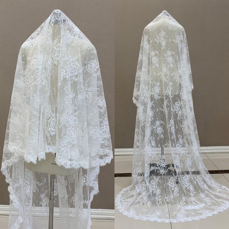 European Style Lace Bridal Veil With Ushape Design For Wedding Photography And Bridal Gift