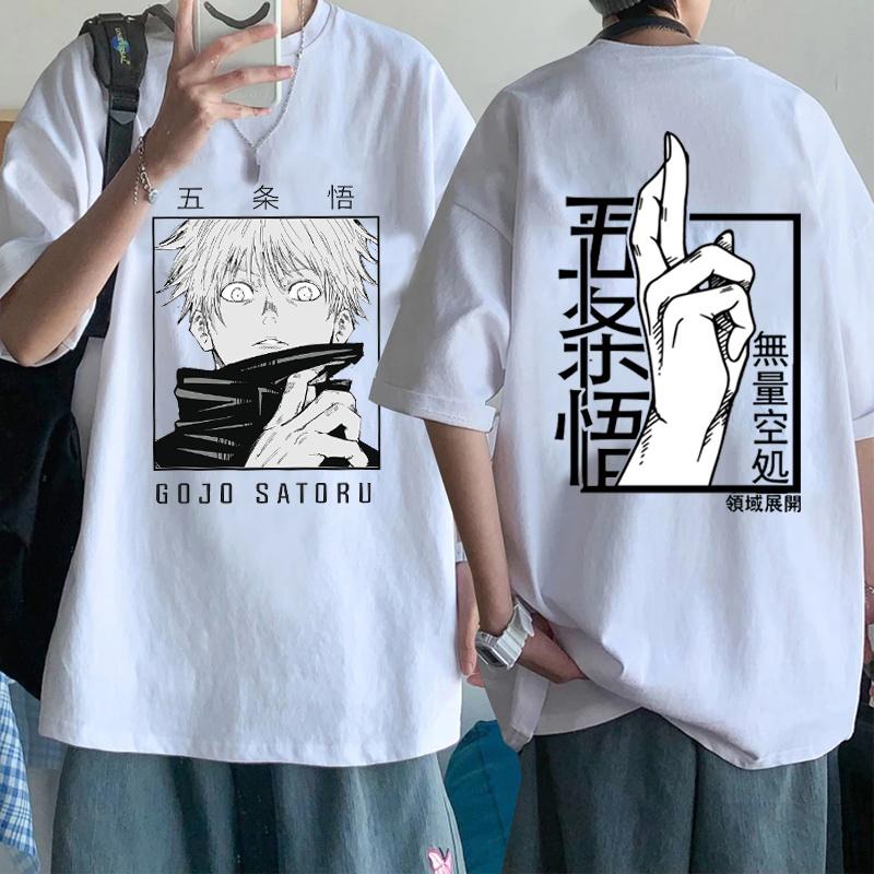 Japanese Anime Punk Gojo Satoru 3D Printed Loose T-shirt Harajuku Casual Y2k Streetwear T-shirts