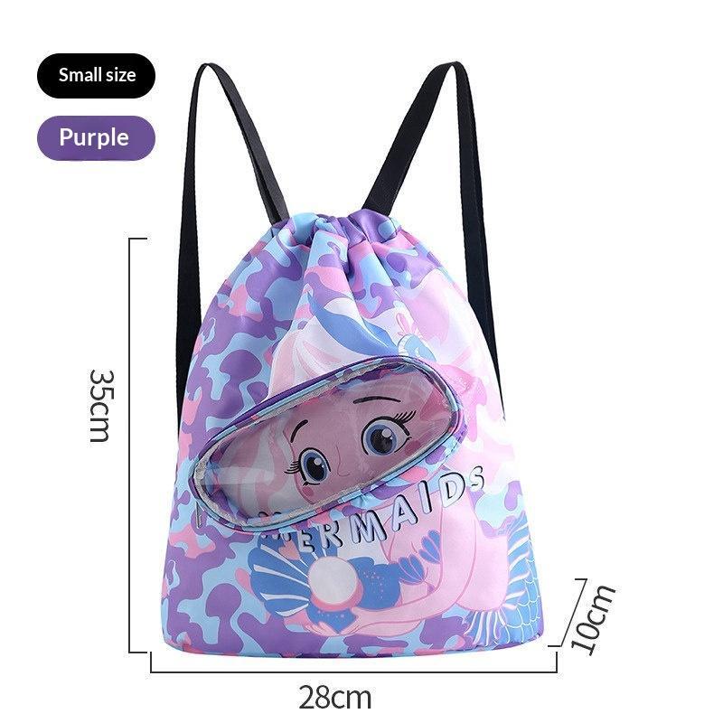 Children's Swimming Bag Waterproof Wet Dry Separation Large Capacity Backpack Ideal Gift for Kids Who Love Swimming