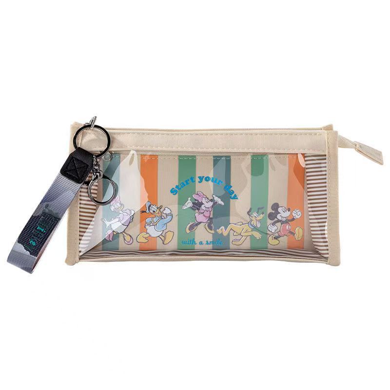 Mickey Mouse And Donald Duck Kids Large Capacity Pencil Case With Pvc And Polyester Storage For Students
