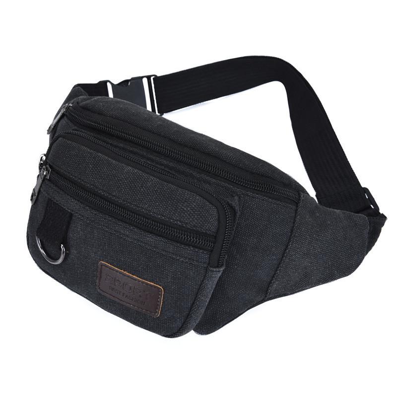 

Unisex Outdoor Sports Waist Bag for Running - Hot-Selling Canvas Waist Pack for Phones Single Bag чёрный