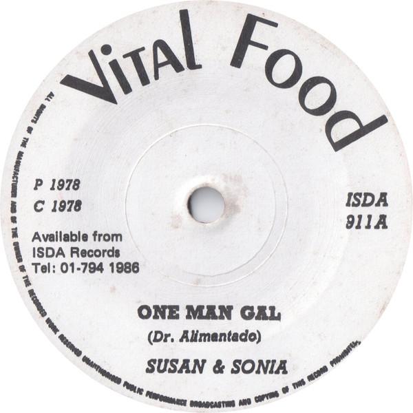 

7inch Record SUSAN SONIA One Man Gal ISDA911 Vital Food 1978 UK Reggae Ska Dub Used