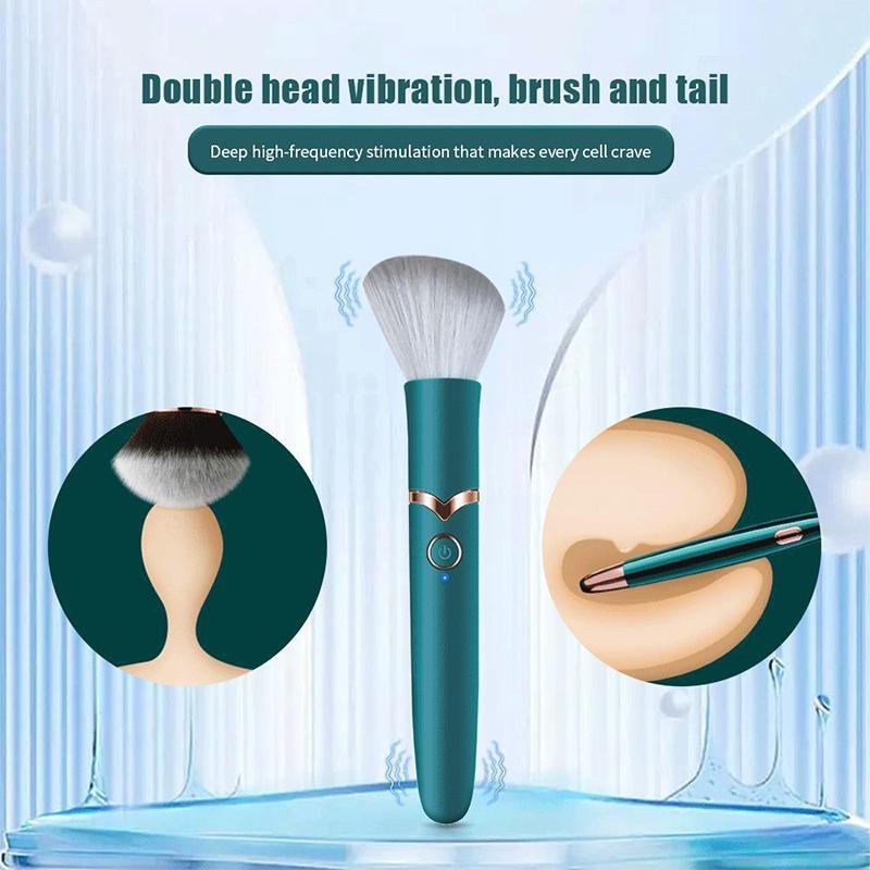 Sex Toys USB Rechargeable Massage Vibrator Makeup Brush Design Flirting ABS Clitoris Stimulator Masturbator Massage Stick for Women
