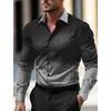 Men's Business Casual Printed Long Sleeve Shirt Formal Button Up Shirt Fall Winter Spring Summer Cuffed Long Sleeve
