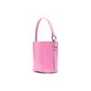 VIVIENNE WESTWOOD Saturn Logo Adjustable Detachable Shoulder Strap Drawstring Closure Leather Bucket Bag Women Bags Pink 4302002MUL001OG406