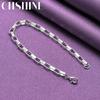CHSHINE 925 Sterling Silver Square Chain Bracelet For Women Wedding Party Fashion Charm Jewelry